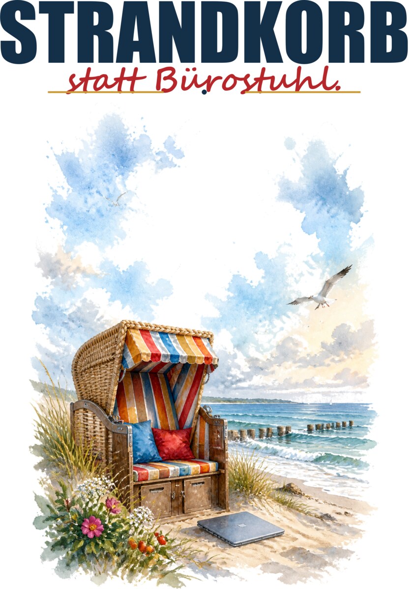 Strandkorb statt Bürostuhl