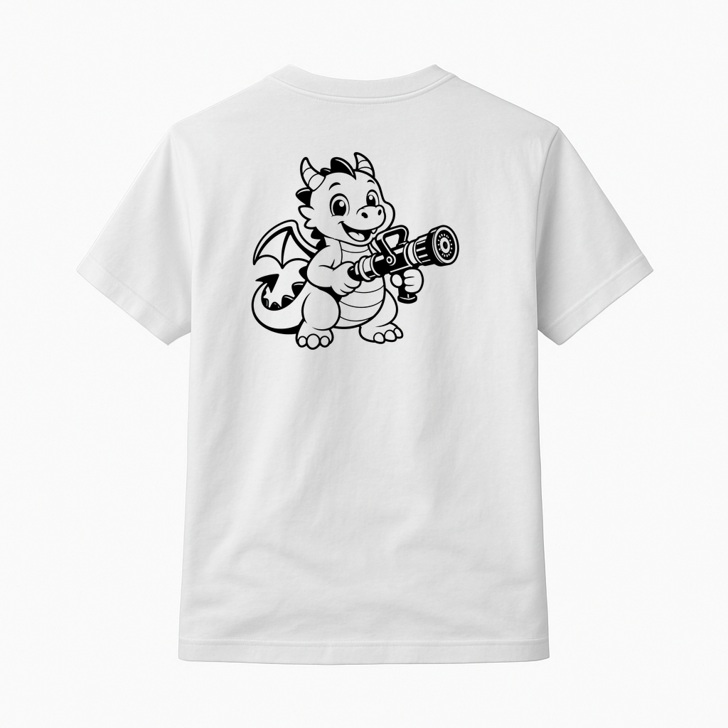 Löschdrache Mini-Flamme – Kinderfeuerwehr Shirt by Marketing-MV