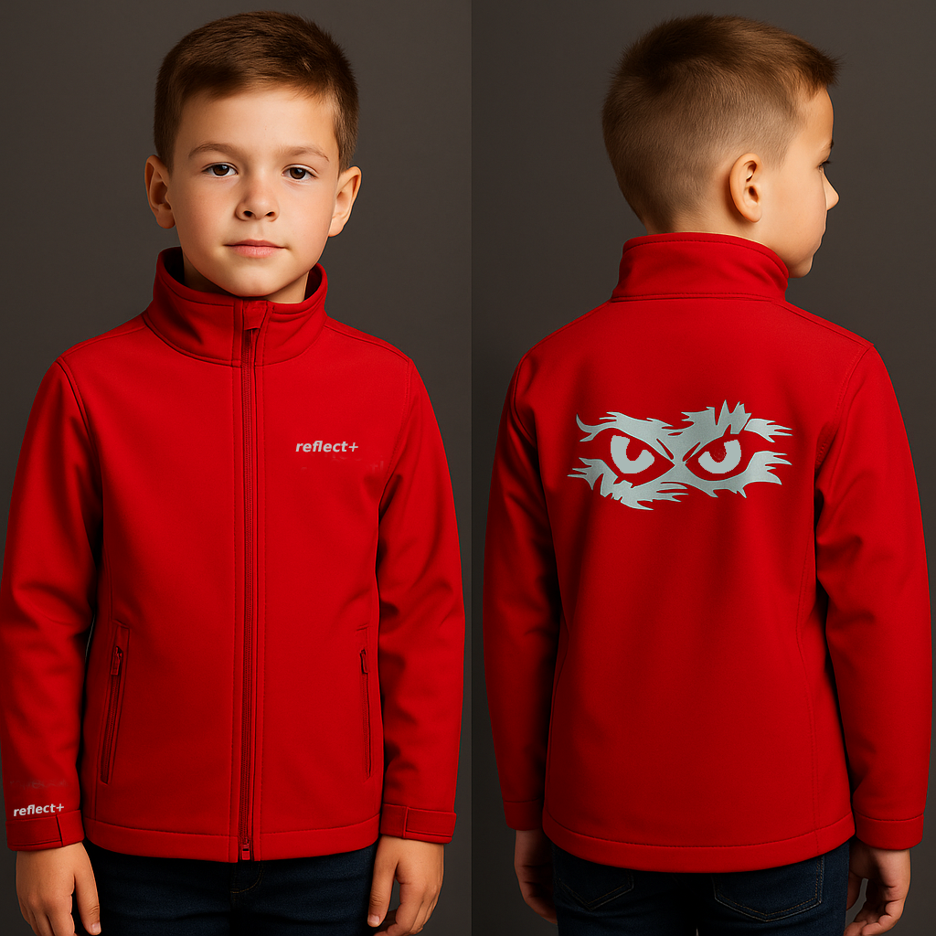 Monster Eyes Kids Softshell Jacket | reflect+ by Marketing-MV
