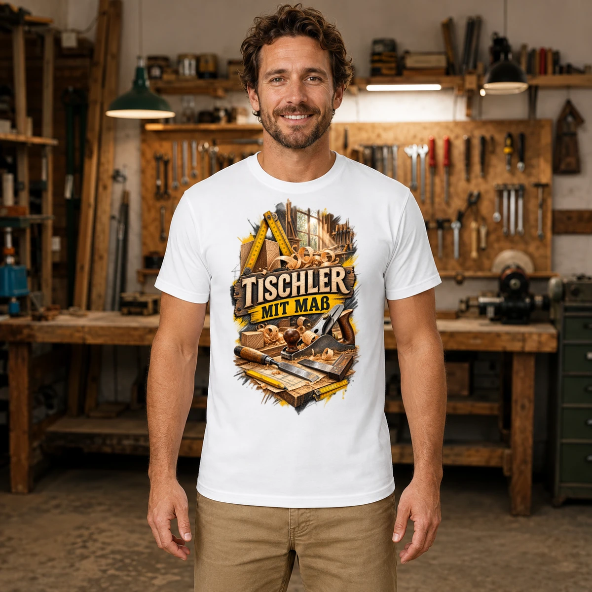 Tischler mit Mass T-Shirt Sublimation | Marketing-MV