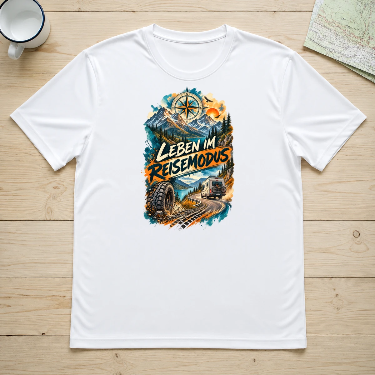 Leben im Reisemodus T-Shirt Sublimation | Marketing-MV