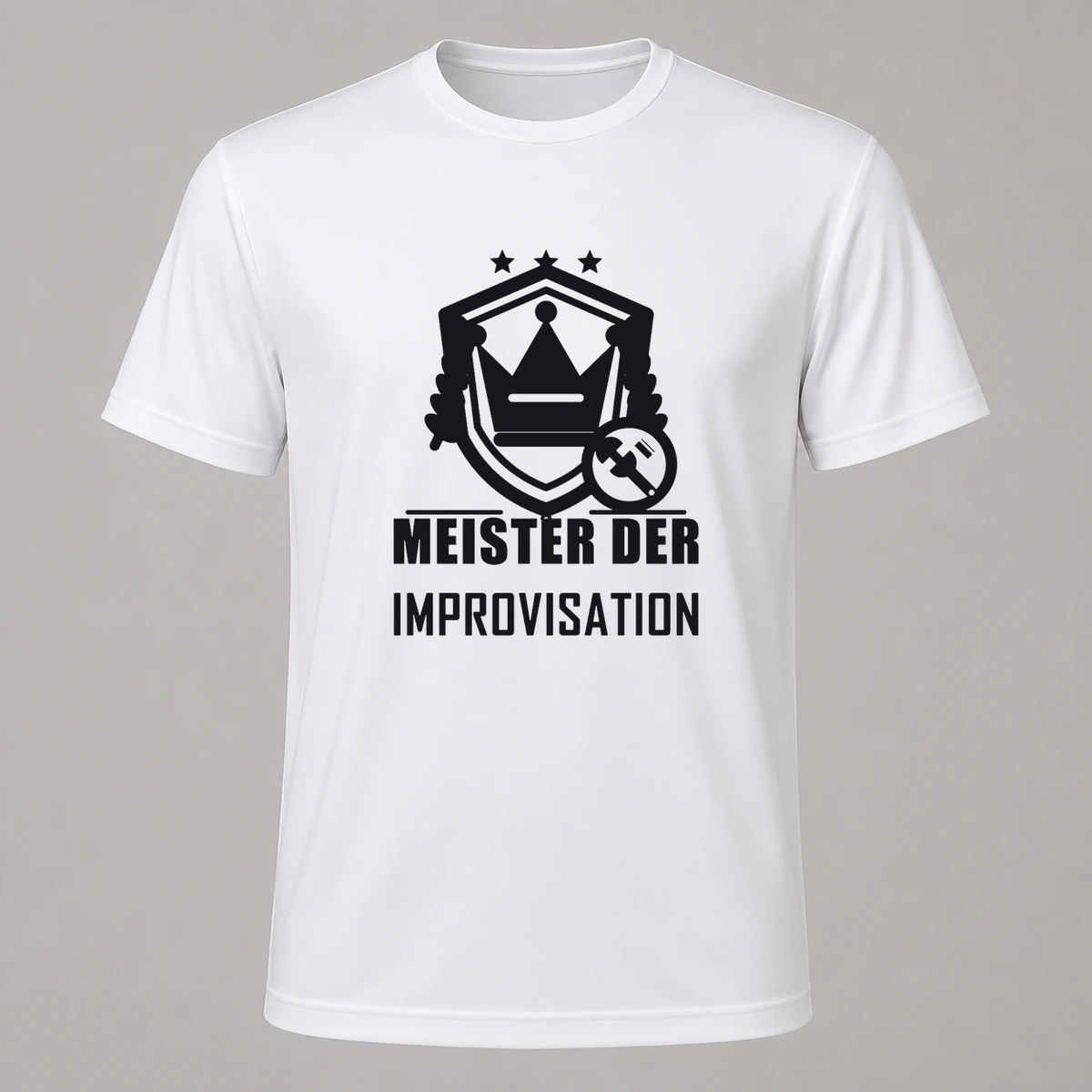 Meister der Improvisation T-Shirt Flexdruck | Marketing-MV