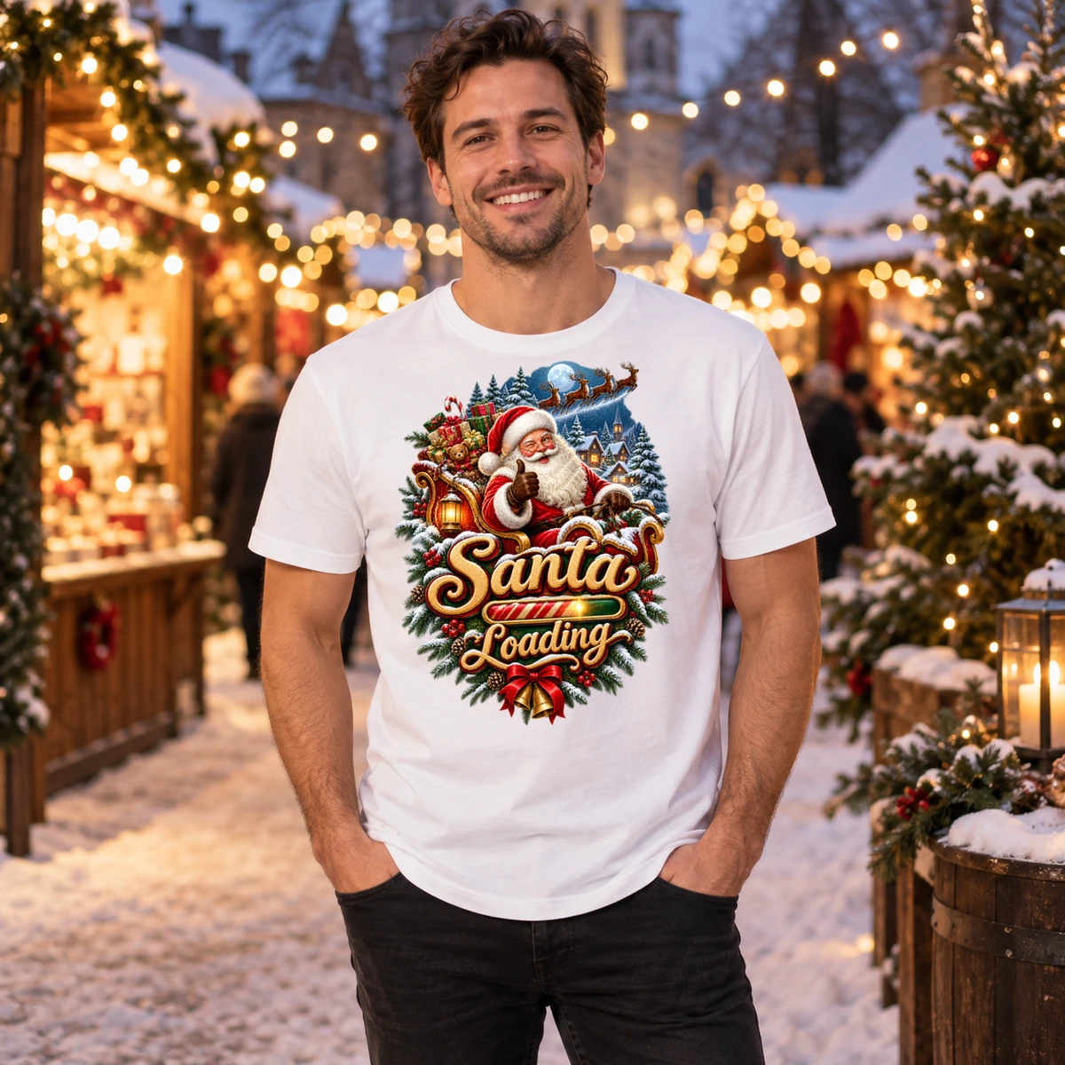 Santa Loading T-Shirt Sublimation | Marketing-MV