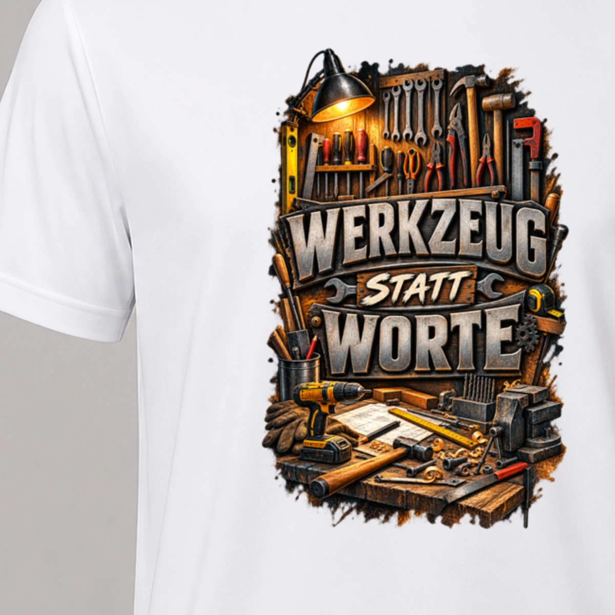 Werkzeug statt Worte T-Shirt Sublimation | Marketing-MV
