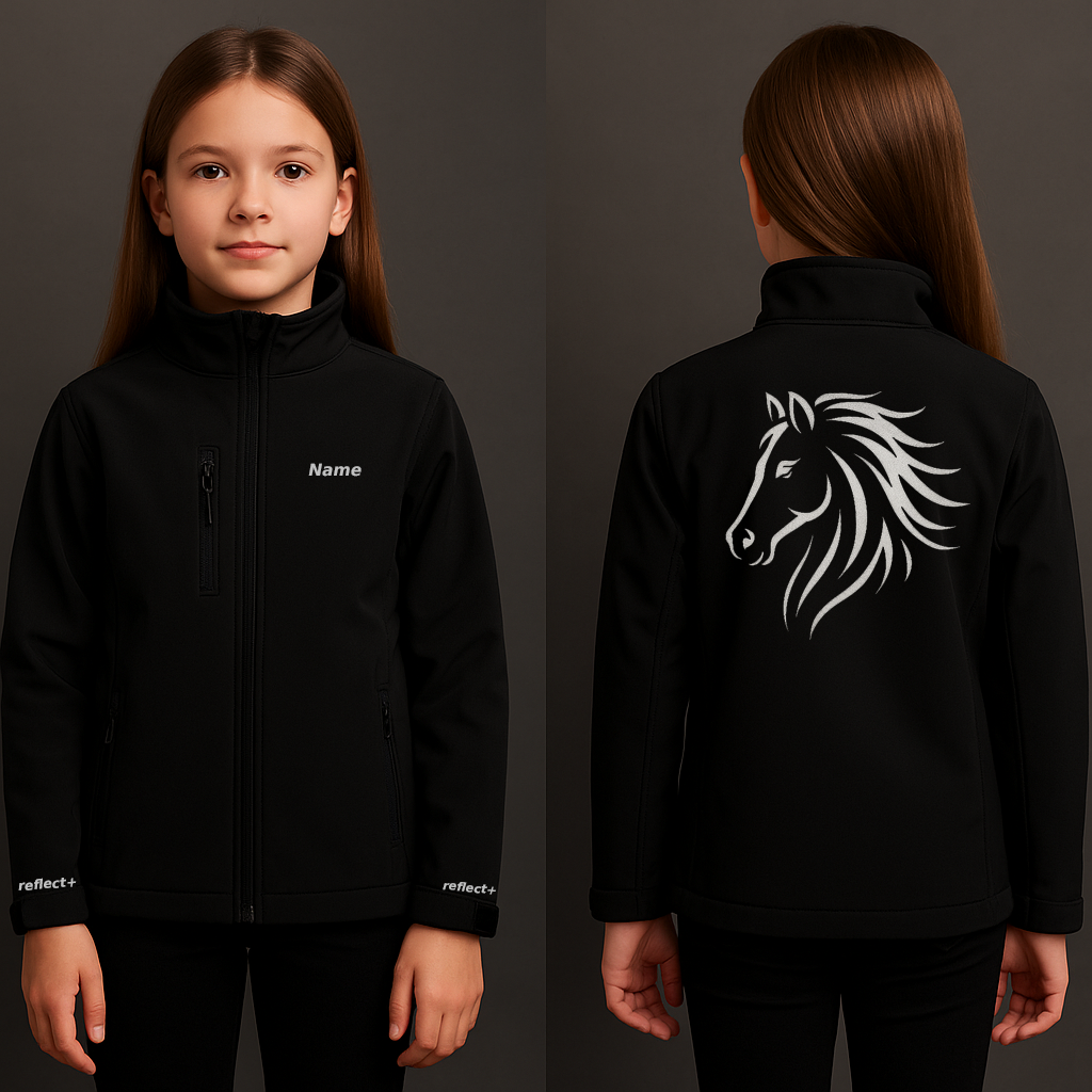 Pferd Kids Softshell Jacket | reflect+ by Marketing-MV