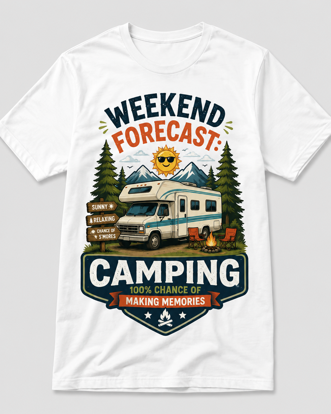 Weekend Forecast Camping – Wohnmobil Camper T-Shirt
