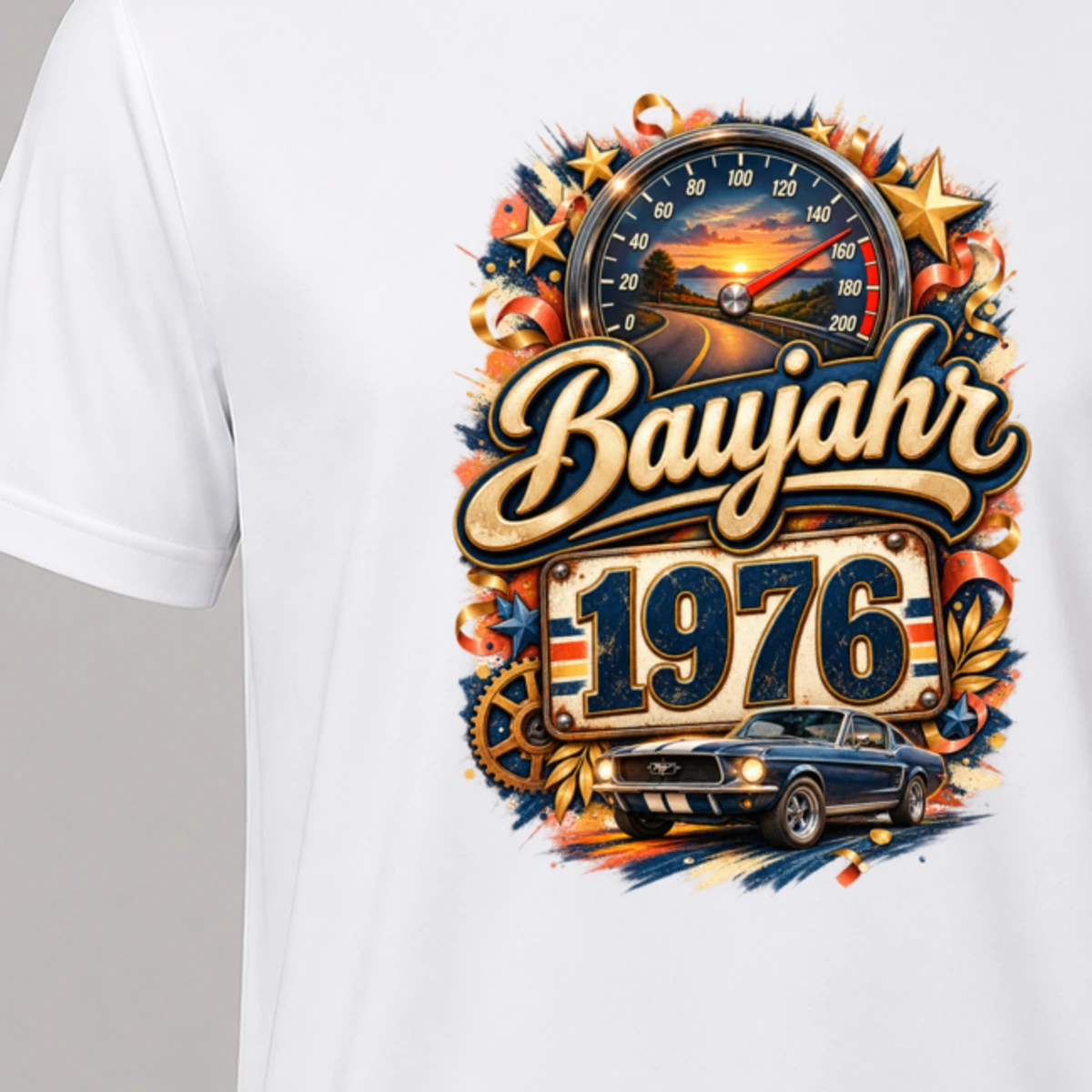 Baujahr 1976 T-Shirt Sublimation | Marketing-MV