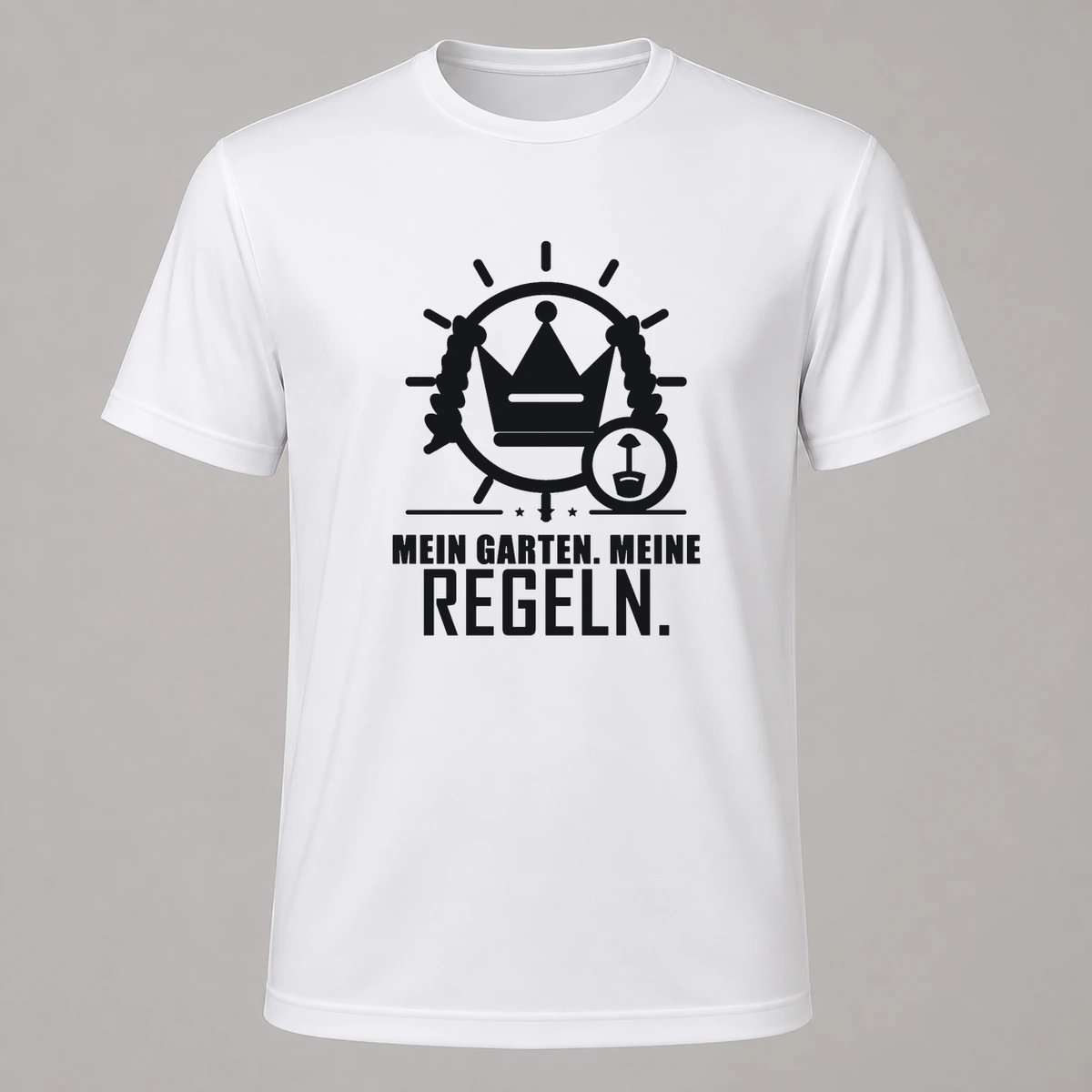 Mein Garten meine Regeln T-Shirt Flexdruck | Marketing-MV