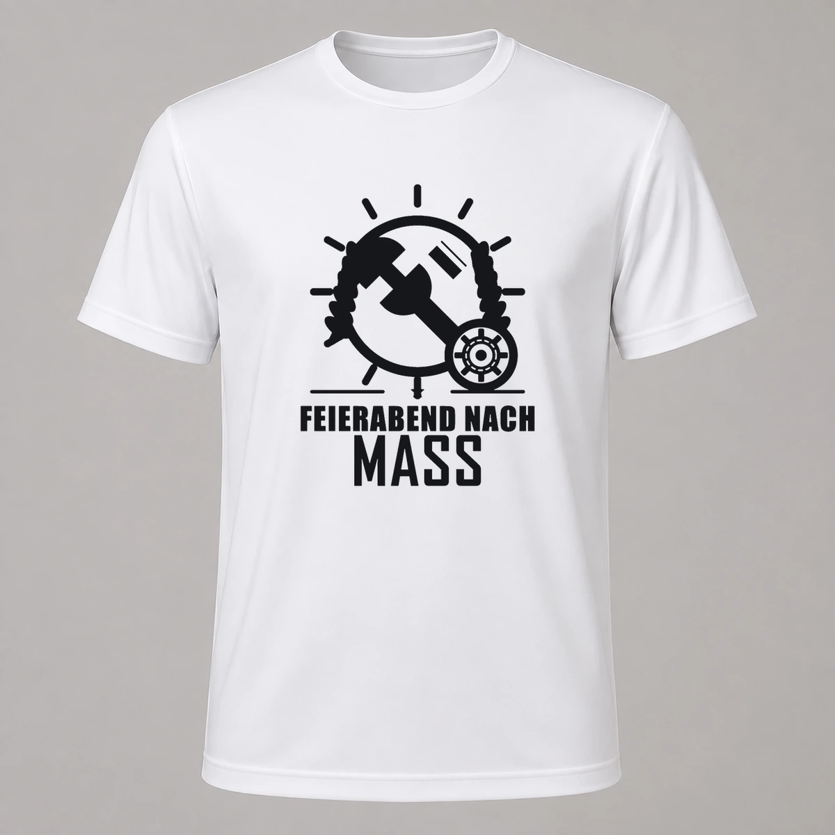 Feierabend nach Mass T-Shirt Flexdruck | Marketing-MV