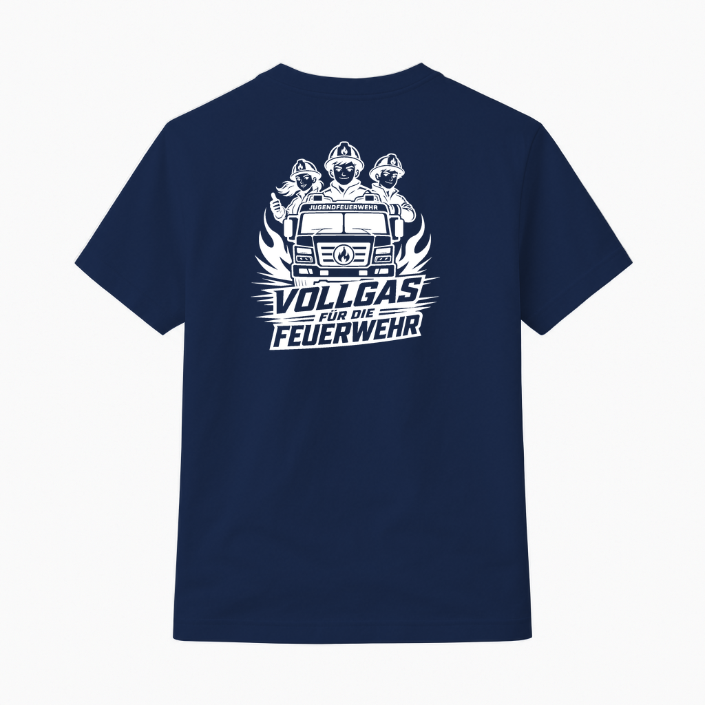 T-Shirt "Vollgas für die Feuerwehr" Jugendfeuerwehr Shirt by Marketing-MV.com