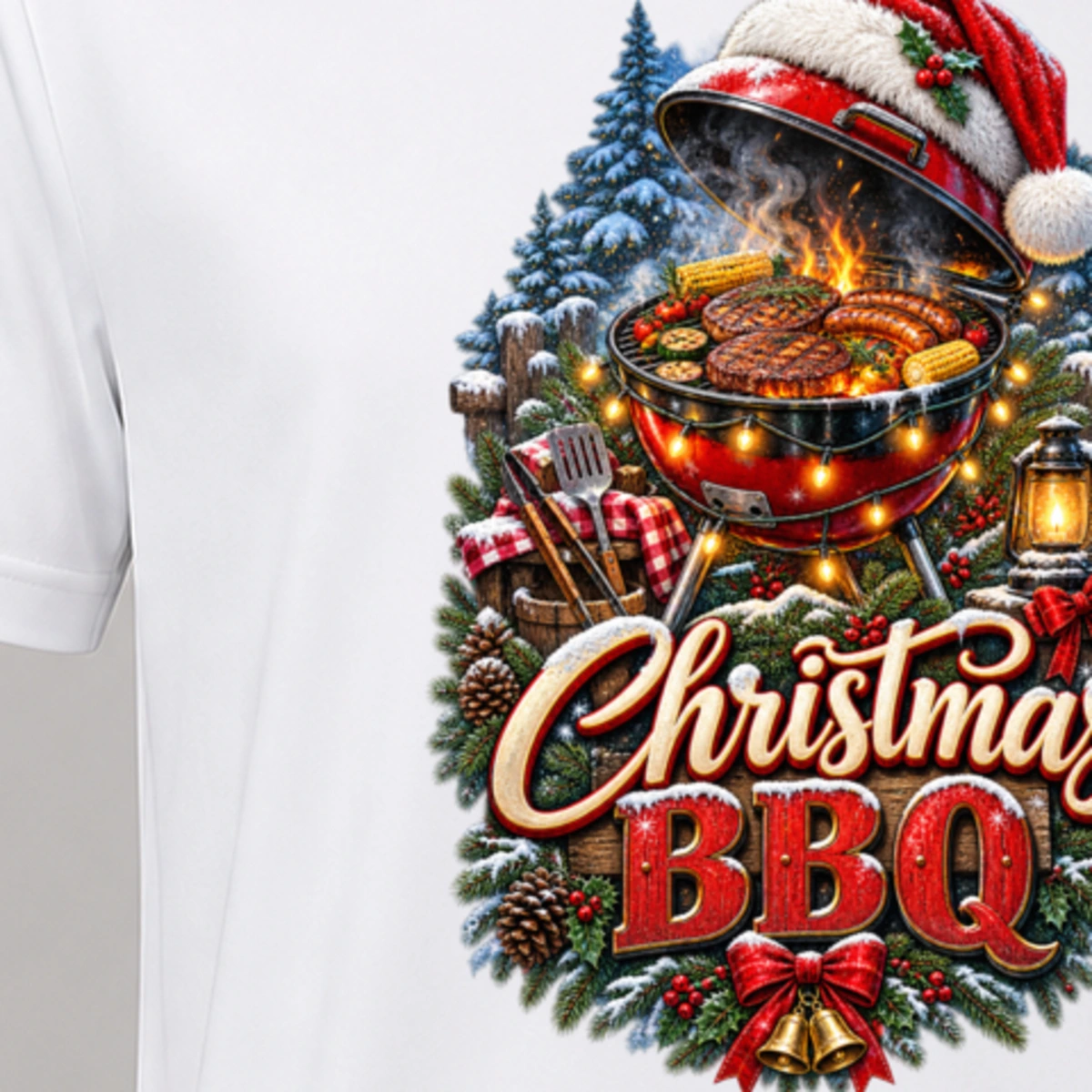 Christmas BBQ T-Shirt Sublimation | Marketing-MV