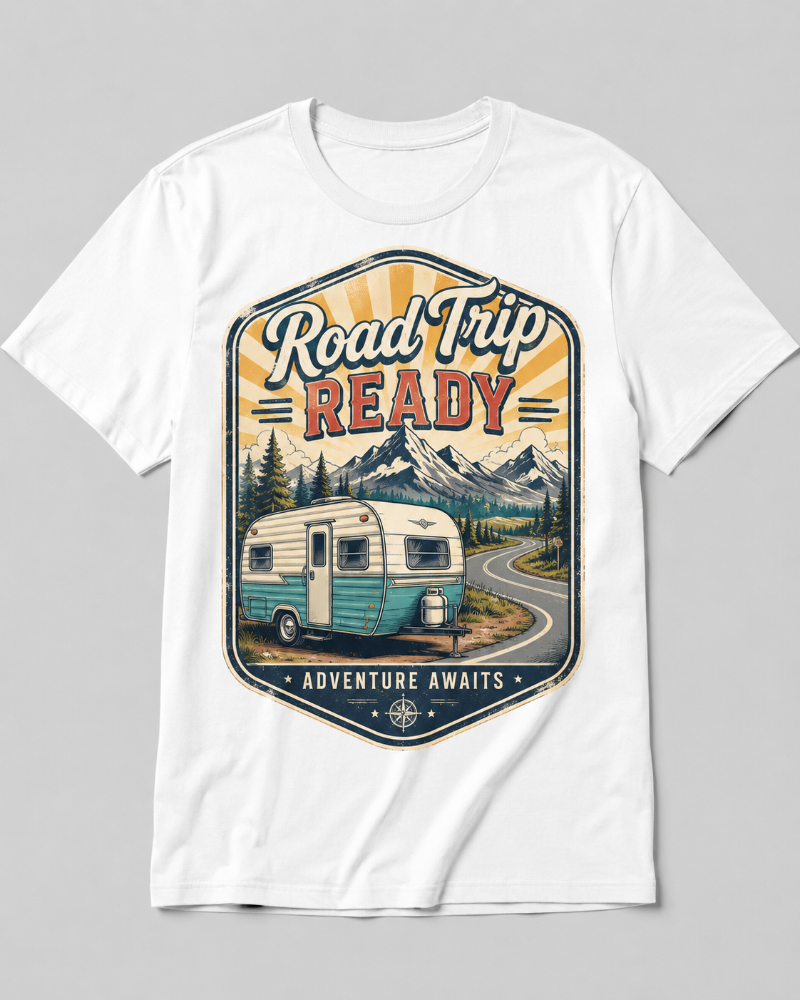 Road Trip Ready – Wohnwagen Camper T-Shirt