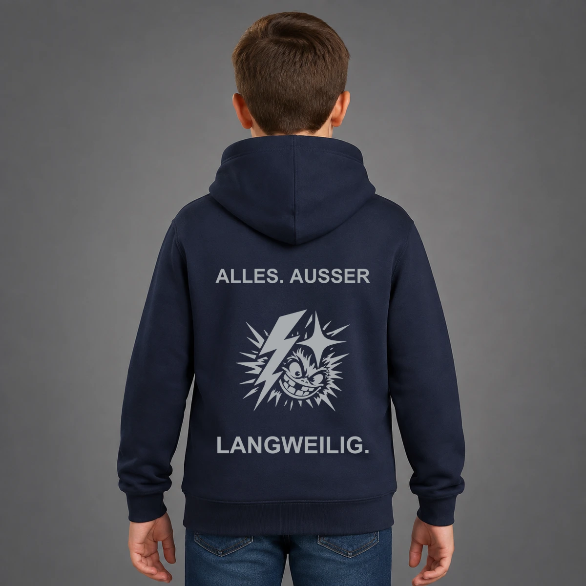 Nicht langweilig Kids Sweatshirtjacke | reflect+ by Marketing-MV