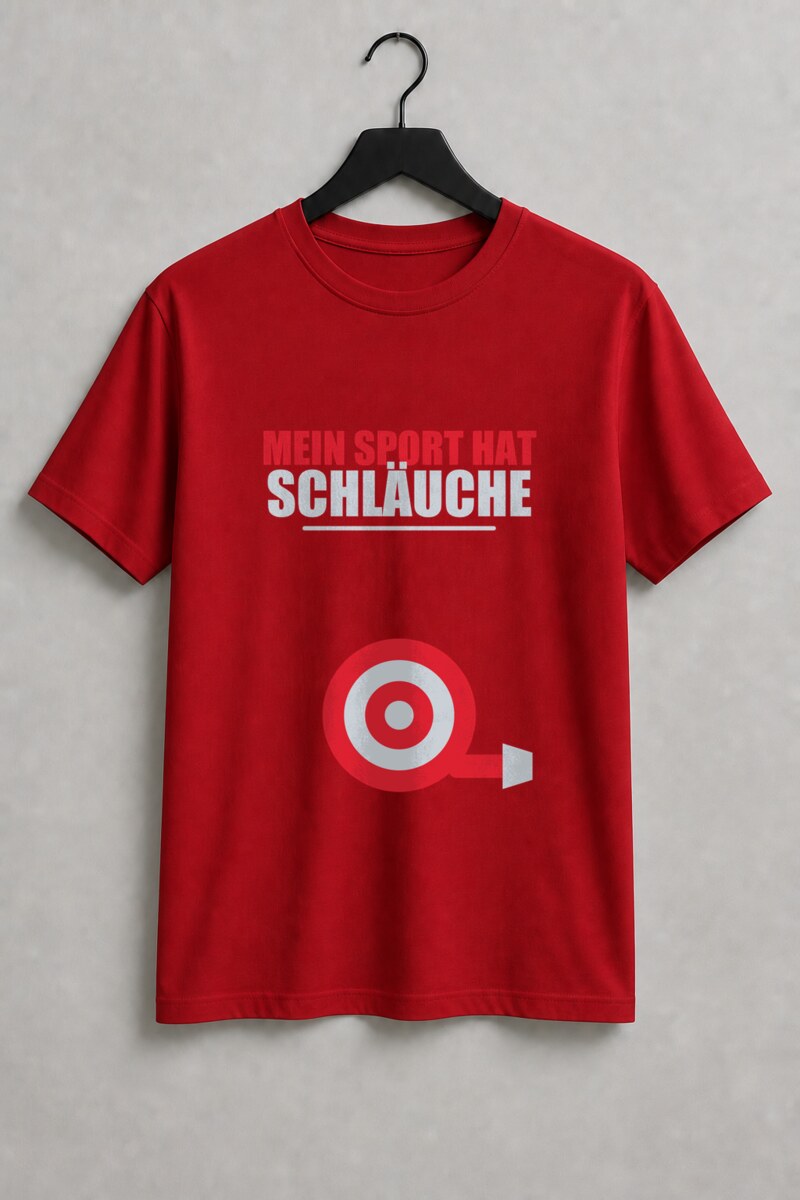 Rote Schlauchrolle