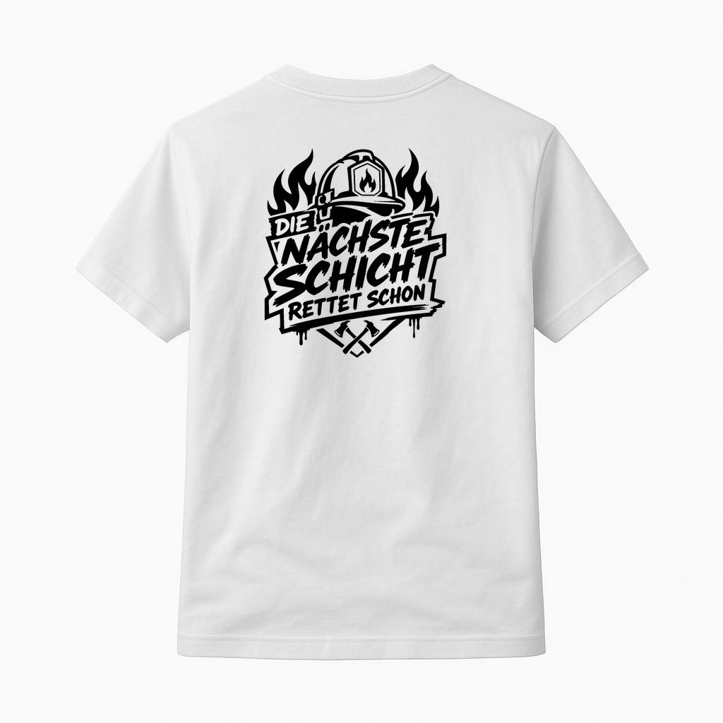 Produktinformationen "T-Shirt "Die nächste Schicht rettet schon" Jugendfeuerwehr Shirt by Marketing-MV.com"