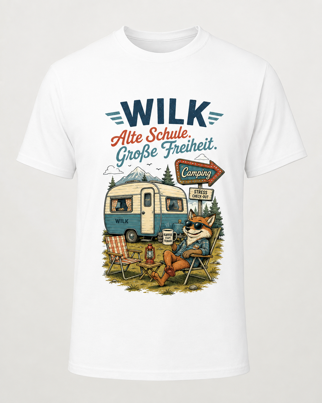 Wilk Alte Schule große Freiheit – Camper T-Shirt