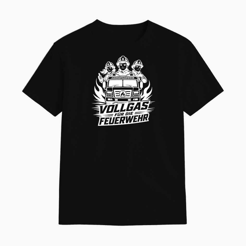 T-Shirt "Vollgas für die Feuerwehr" Jugendfeuerwehr Shirt by Marketing-MV.com