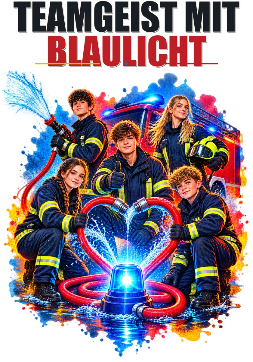 Teamgeist mit Blaulicht