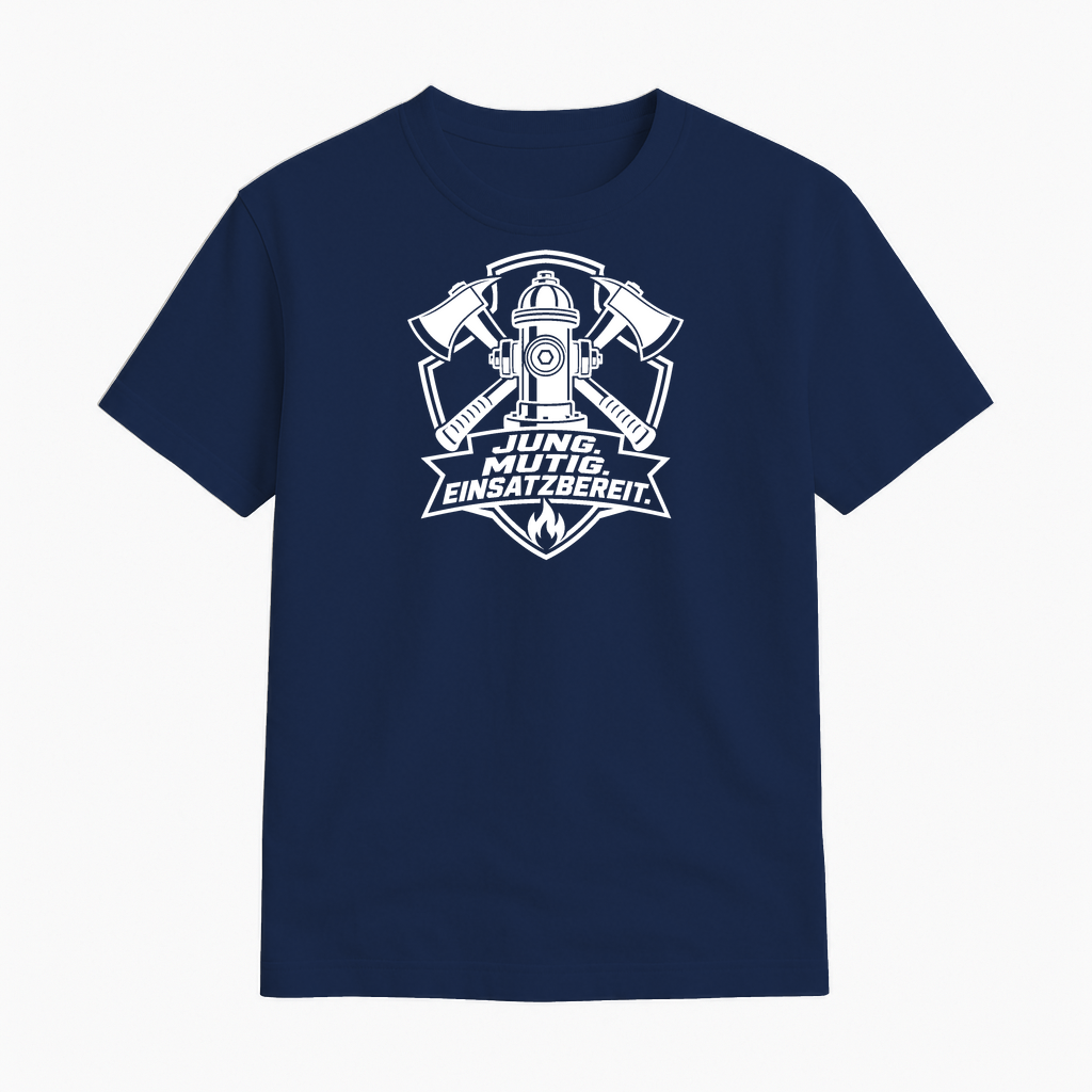 T-Shirt Jugendfeuerwehr "Jung Mutig Einsatzbereit" Feuerwehrshirt by Marketing-MV.com