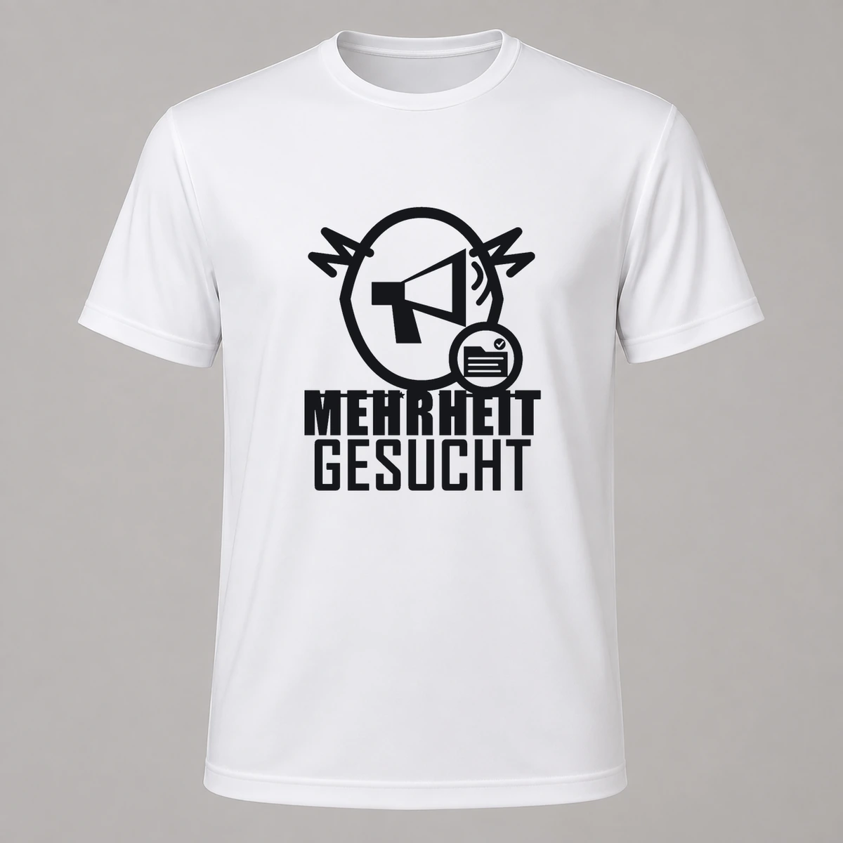 Mehrheit gesucht T-Shirt Flexdruck | Marketing-MV
