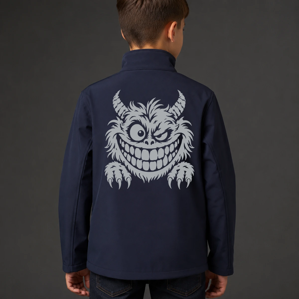 Grinsemonster Kids Softshelljacke | reflect+ by Marketing-MV