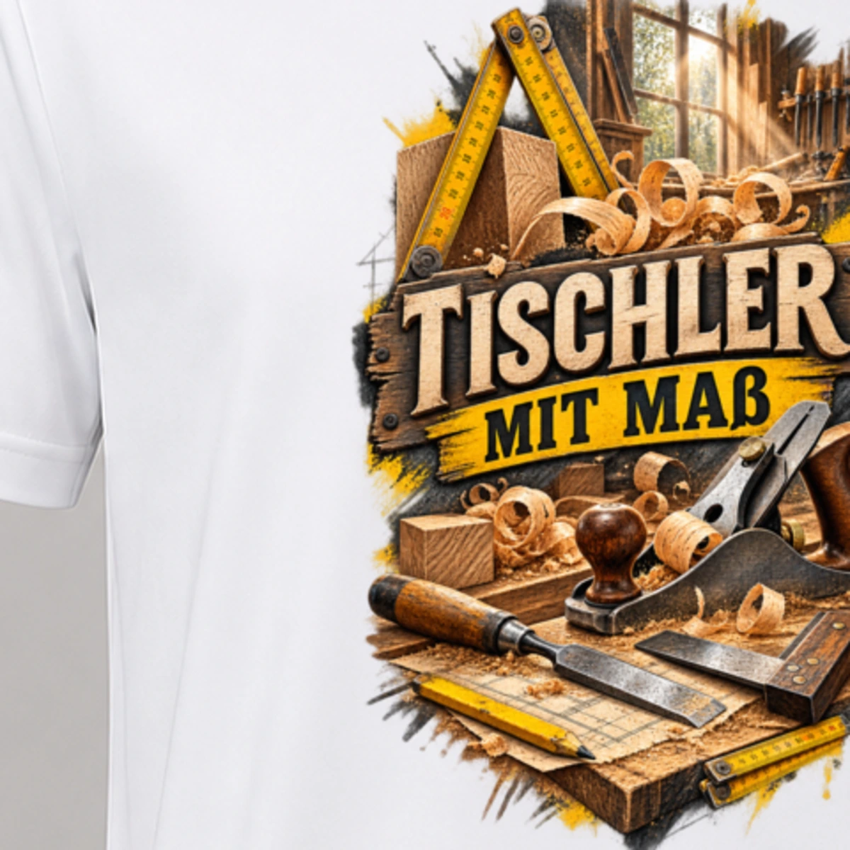 Tischler mit Mass T-Shirt Sublimation | Marketing-MV