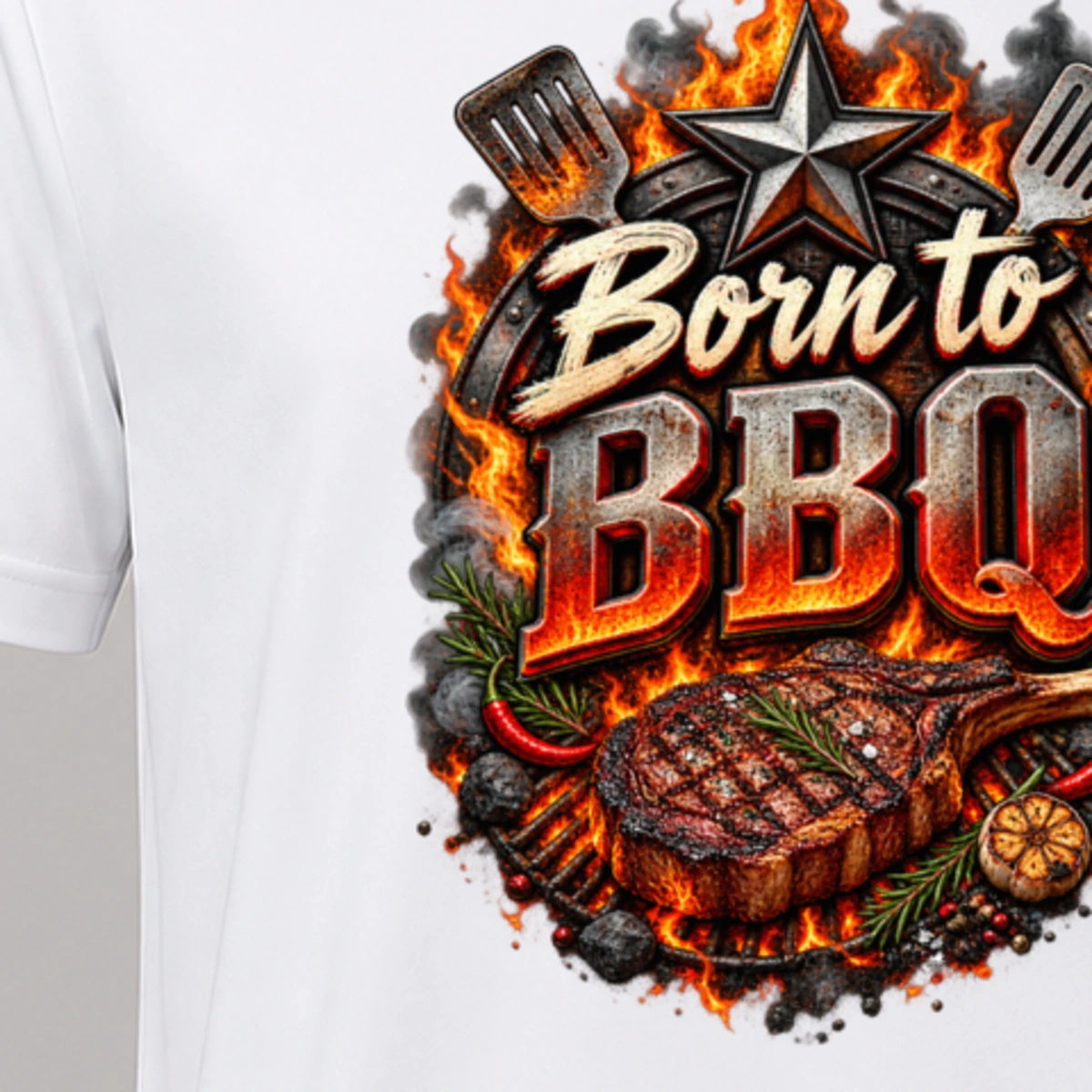 Born to BBQ T-Shirt Sublimation | Marketing-MV