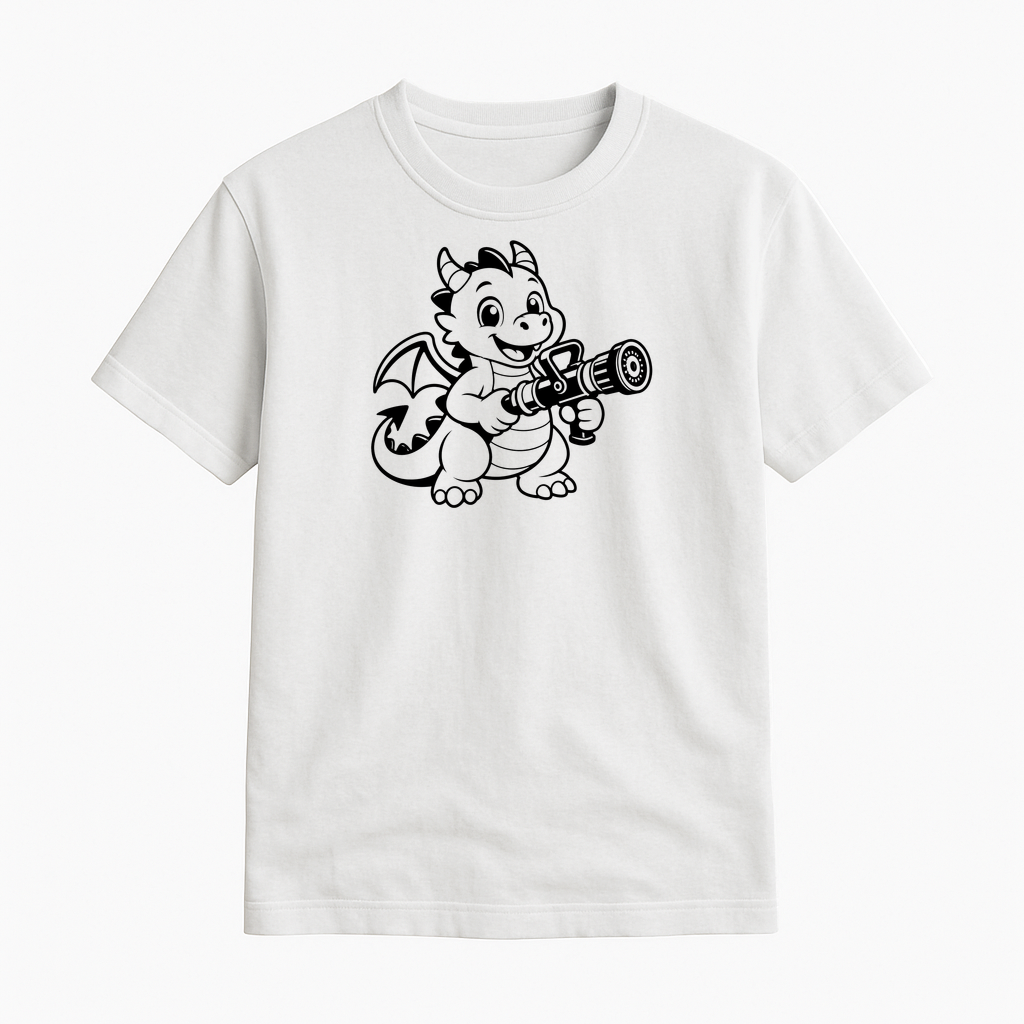 Löschdrache Mini-Flamme – Kinderfeuerwehr Shirt by Marketing-MV