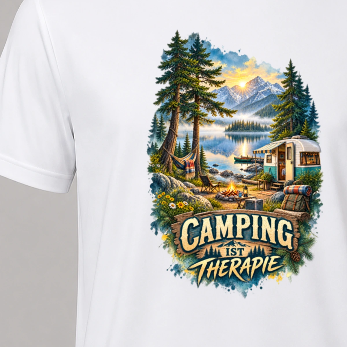 Camping ist Therapie T-Shirt Sublimation | Marketing-MV