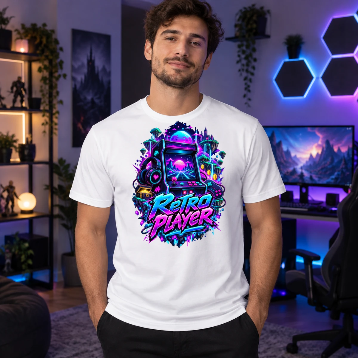 Retro Player T-Shirt Sublimation | Marketing-MV