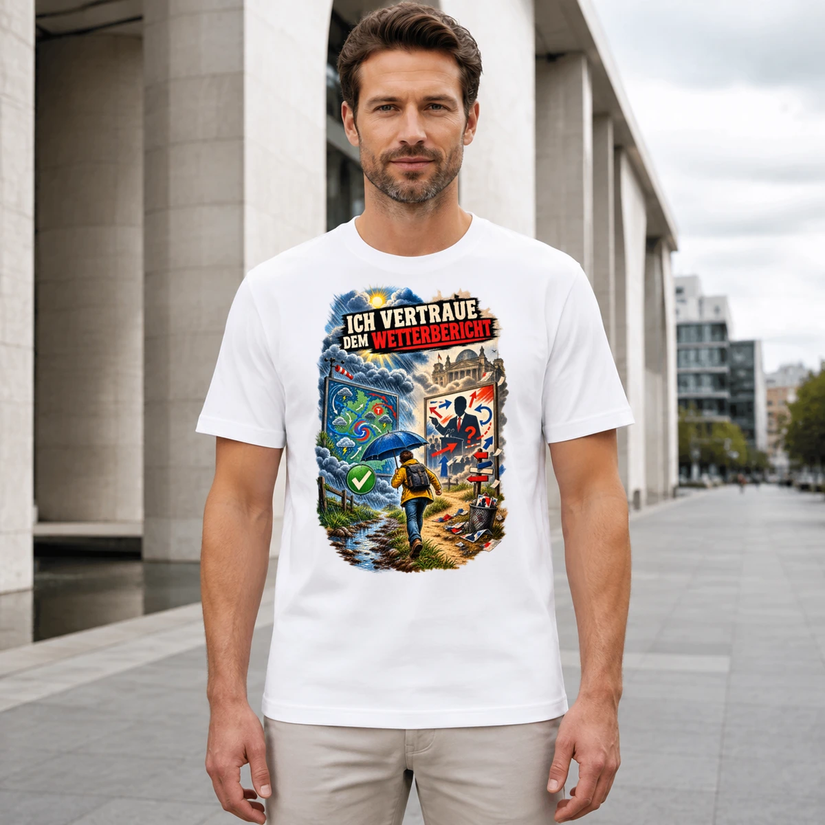 Ich vertraue dem Wetterbericht T-Shirt Sublimation | Marketing-MV