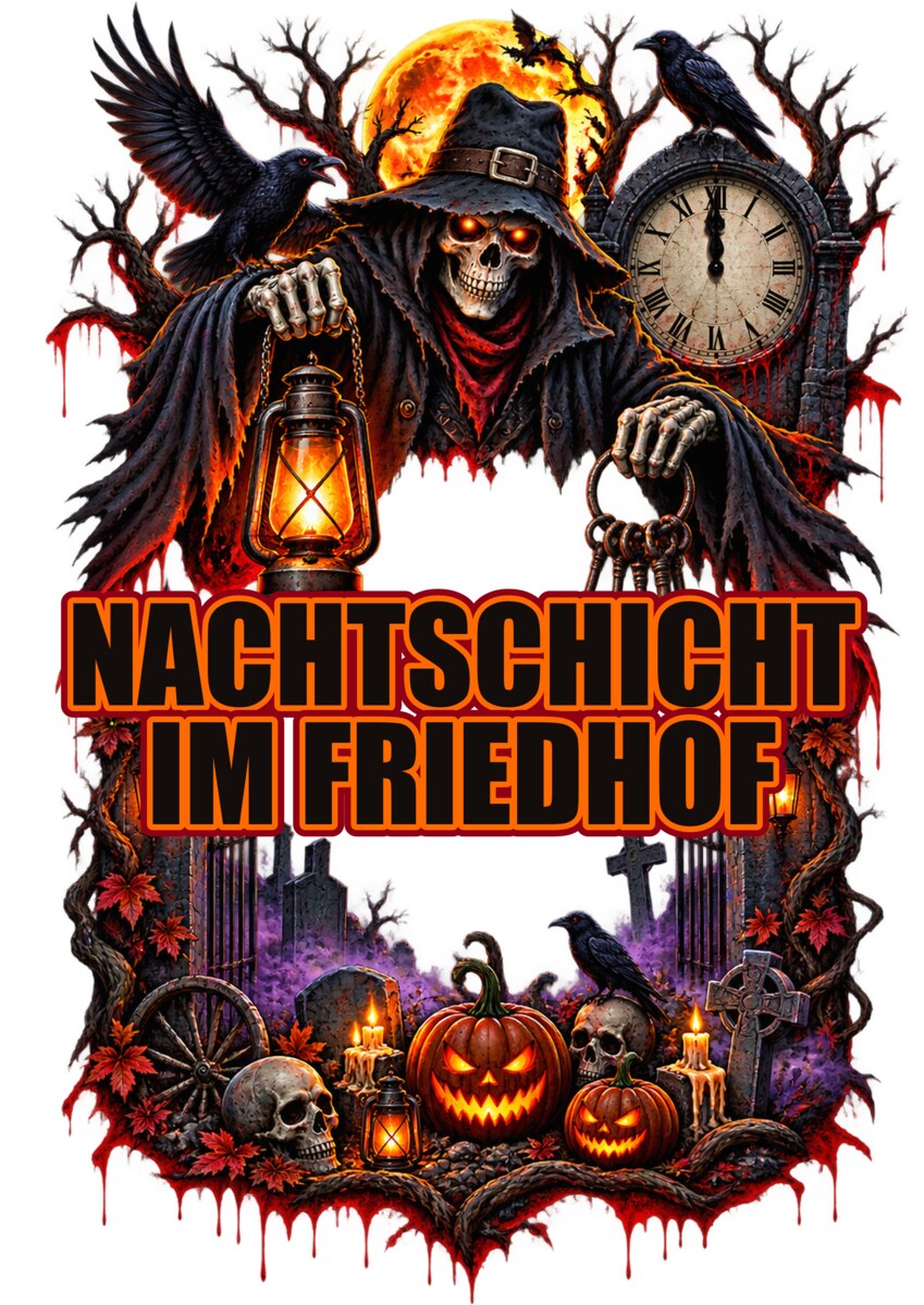 Nachtschicht im Friedhof