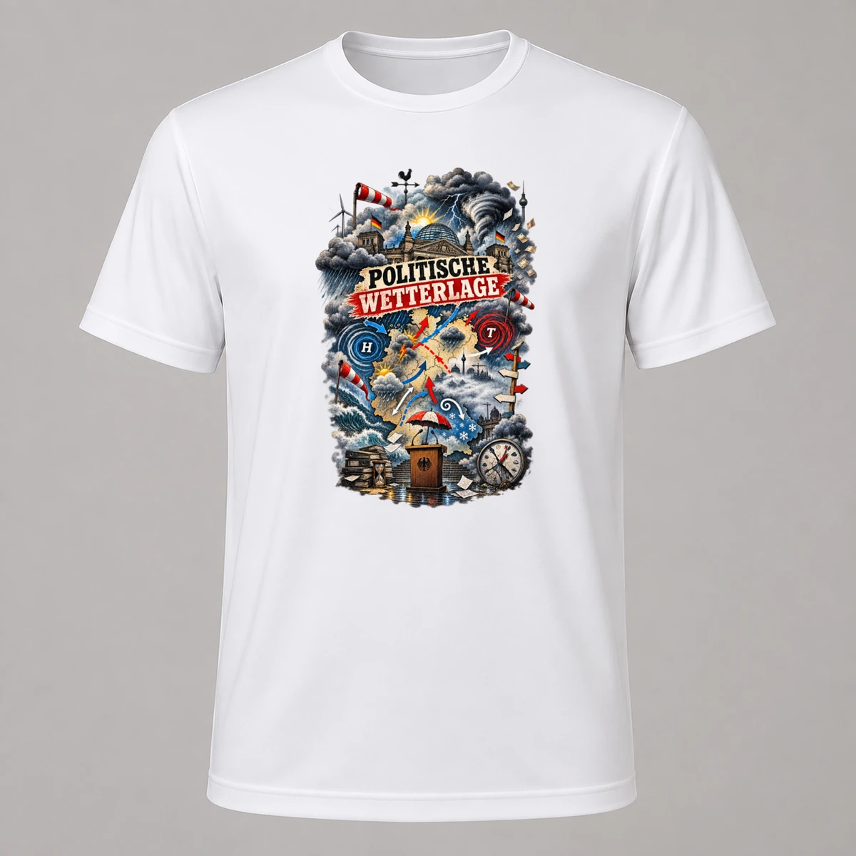 Politische Wetterlage T-Shirt Sublimation | Marketing-MV