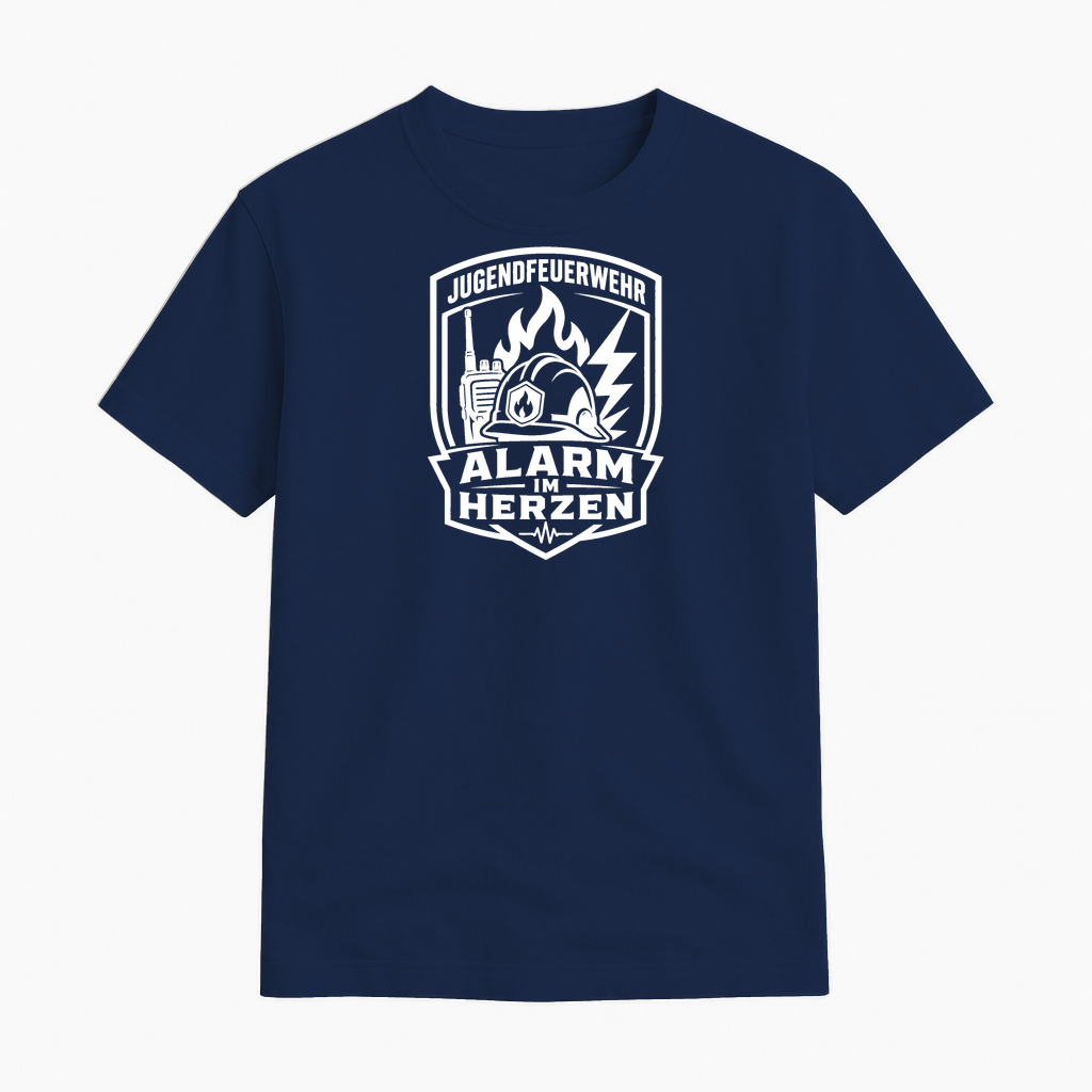 T-Shirt "Alarm im Herzen" Jugendfeuerwehr Shirt by Marketing-MV.com
