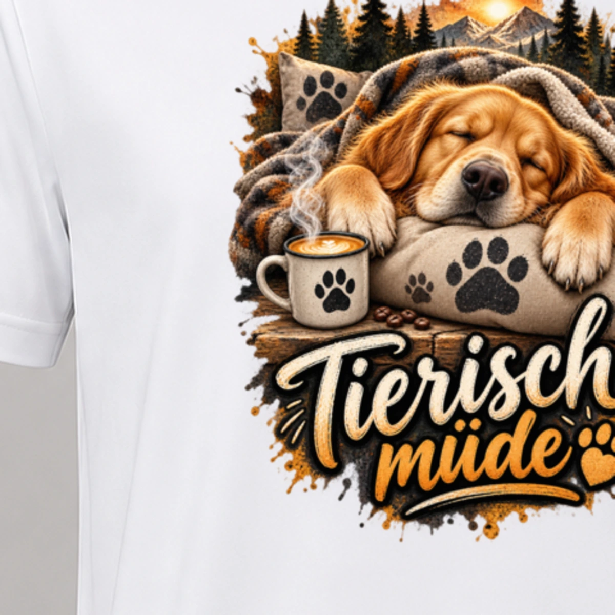 Tierisch müde T-Shirt Sublimation | Marketing-MV