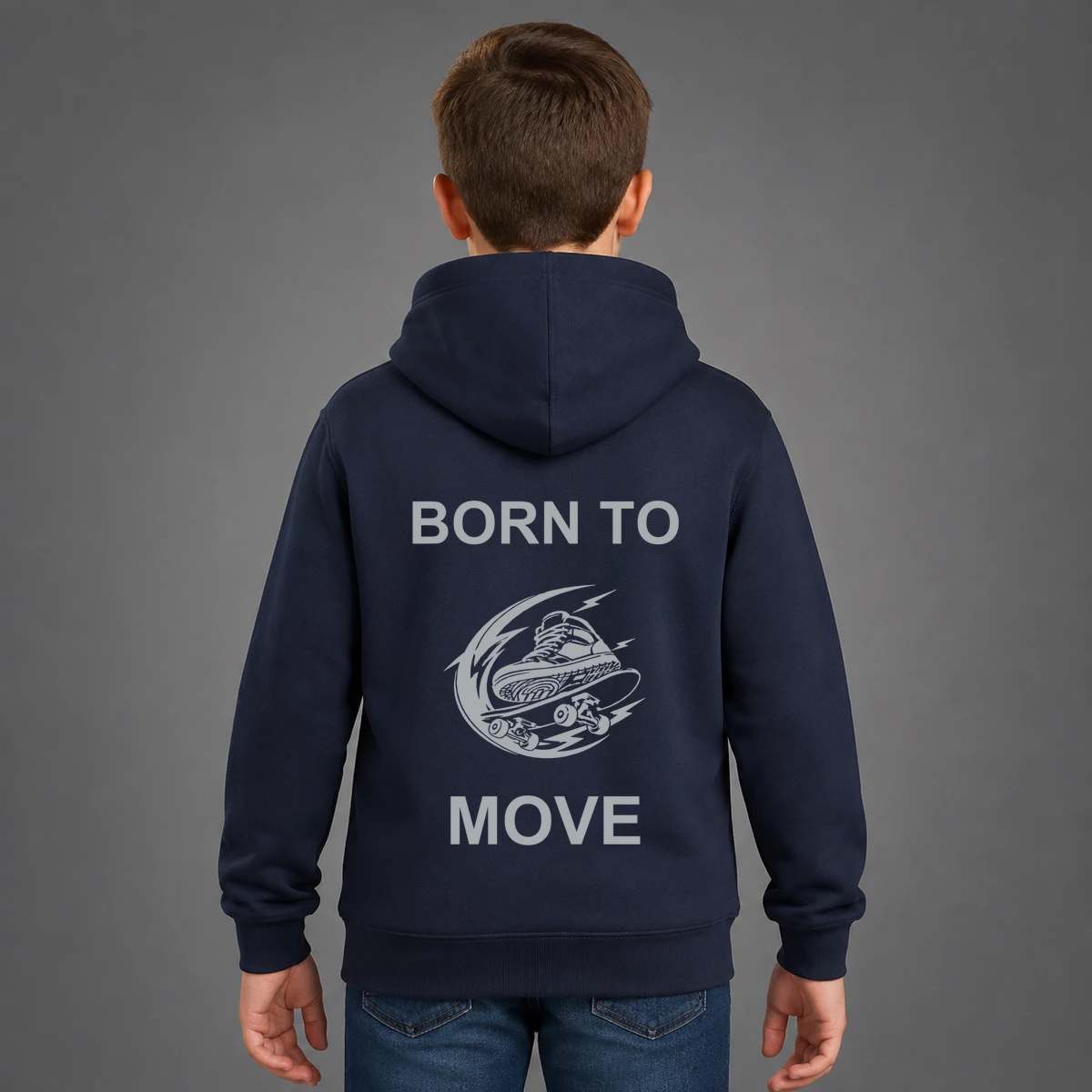 Born to Move Kids Sweatshirtjacke | reflect+ by Marketing-MV