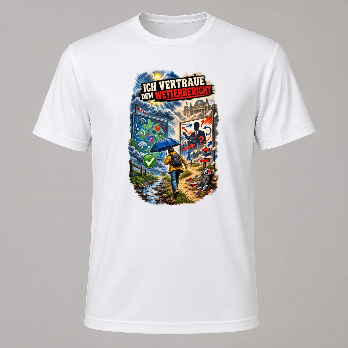 Ich vertraue dem Wetterbericht T-Shirt Sublimation | Marketing-MV