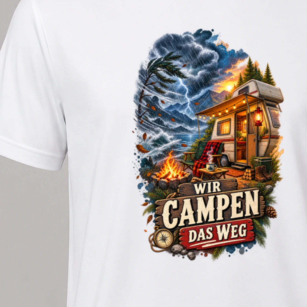 Wir campen das weg T-Shirt Sublimation | Marketing-MV