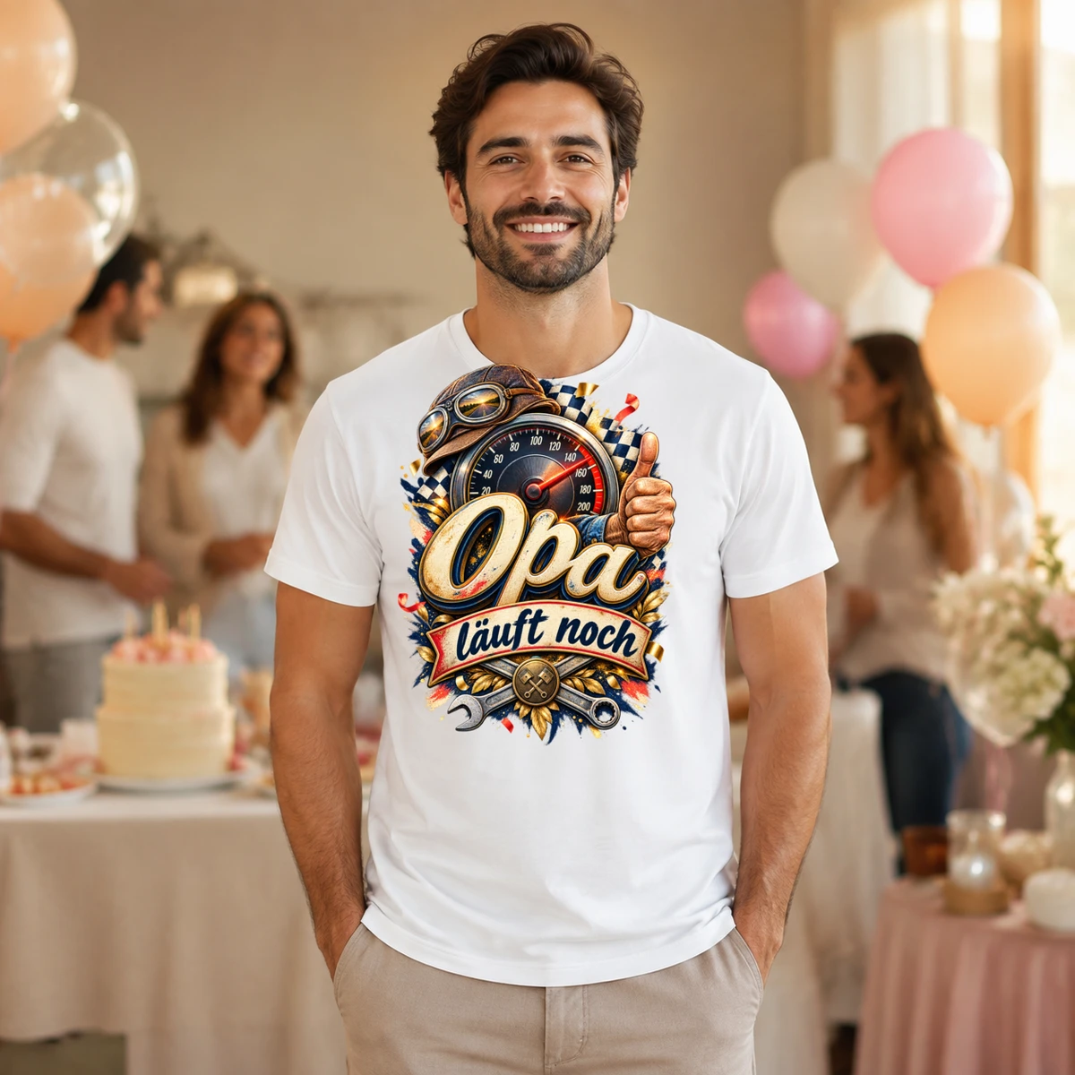 Opa laeuft noch T-Shirt Sublimation | Marketing-MV