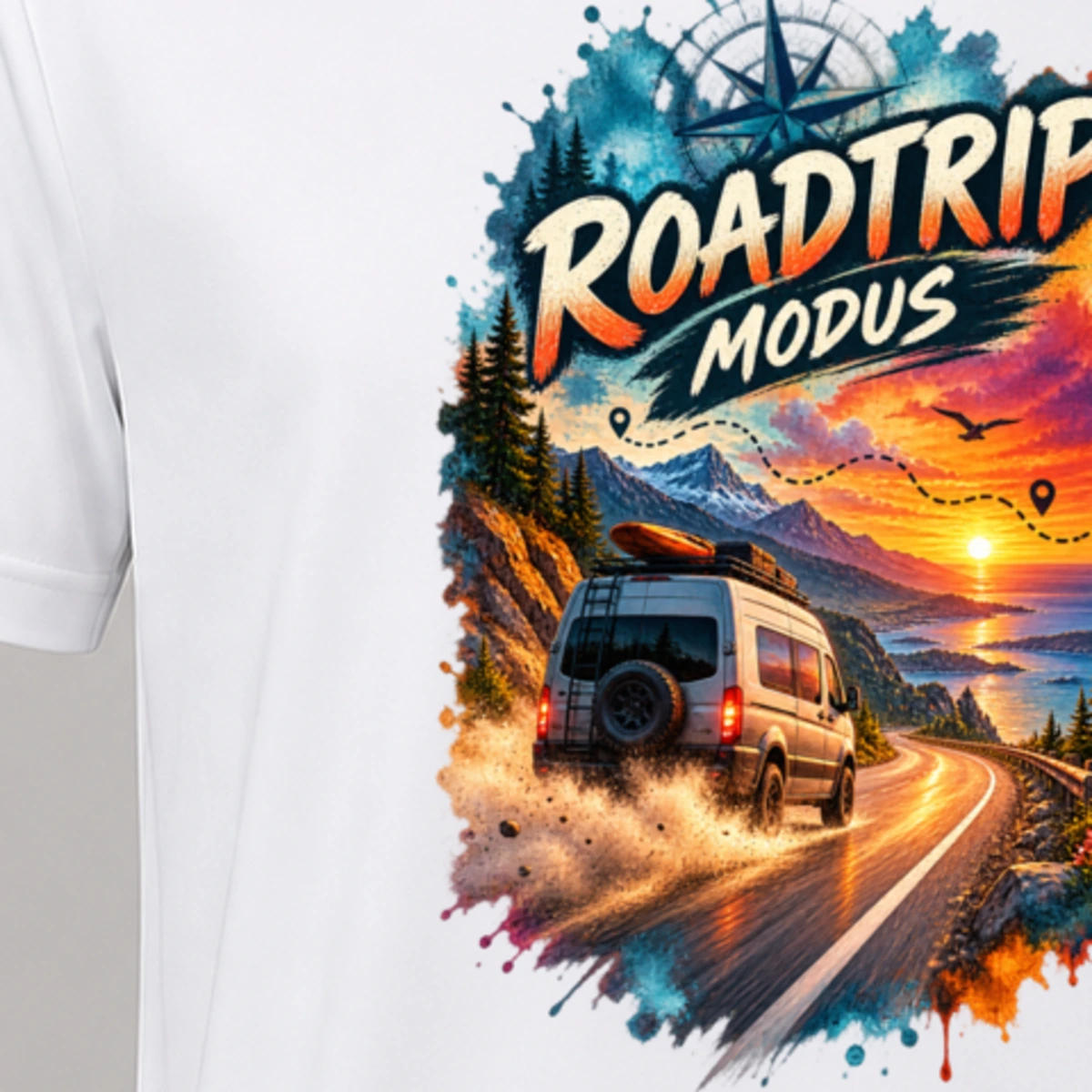 Roadtrip Modus T-Shirt Sublimation | Marketing-MV