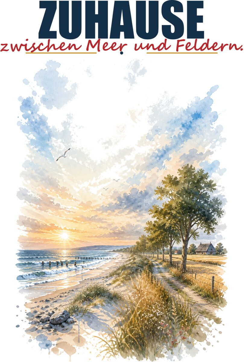 Zuhause zwischen Meer und Feldern