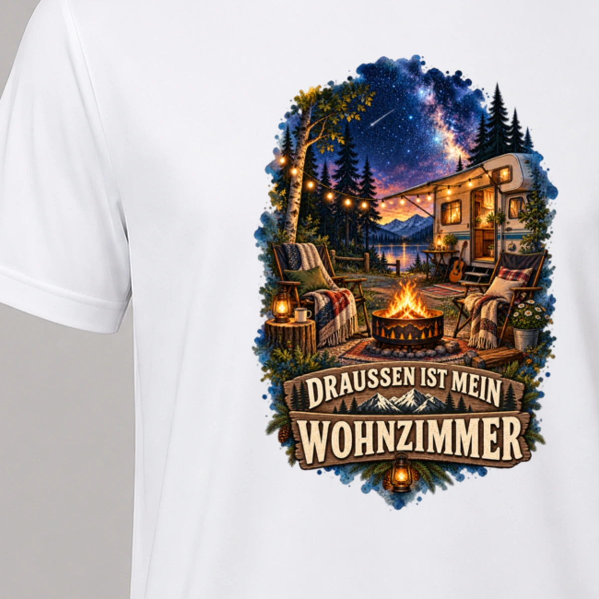 Draussen ist mein Wohnzimmer T-Shirt Sublimation | Marketing-MV