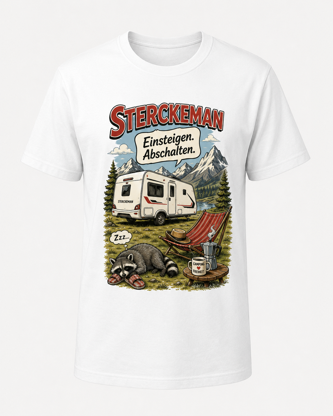 Sterckeman Einsteigen abschalten – Camper T-Shirt