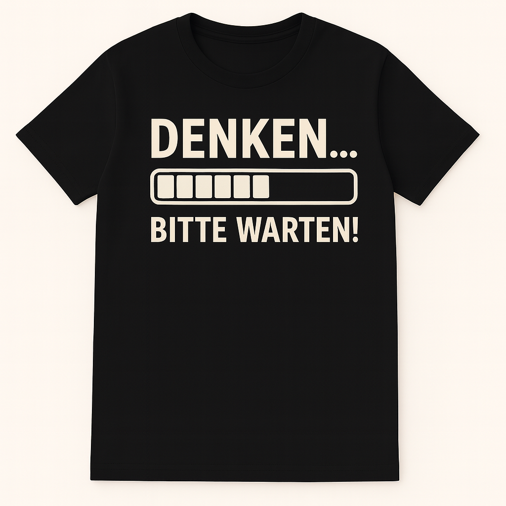 Denken… Bitte warten! – Fun Shirt by Marketing-MV.com