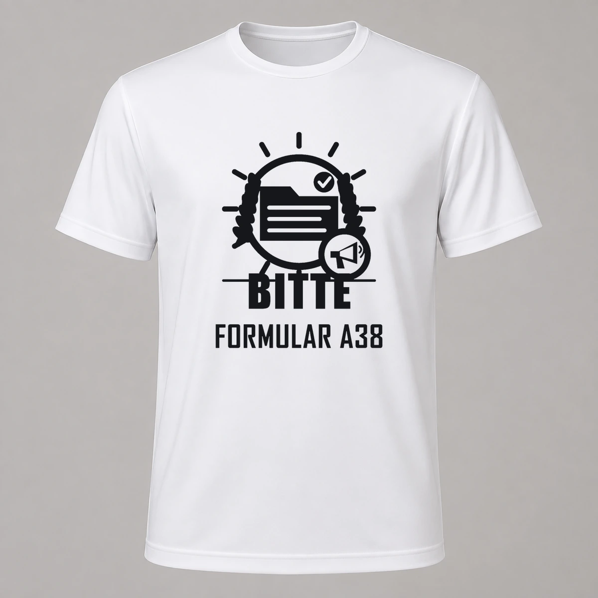 Bitte Formular A38 T-Shirt Flexdruck | Marketing-MV