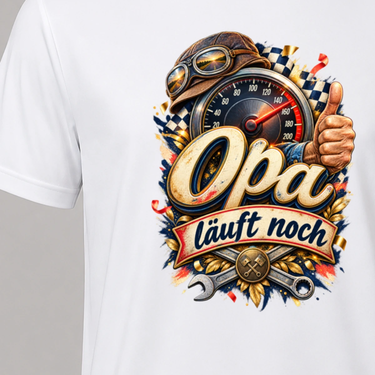 Opa laeuft noch T-Shirt Sublimation | Marketing-MV