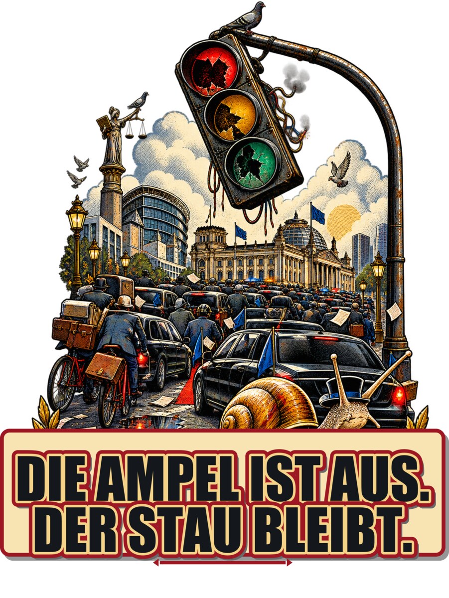 Die Ampel ist aus. Der Stau bleibt.