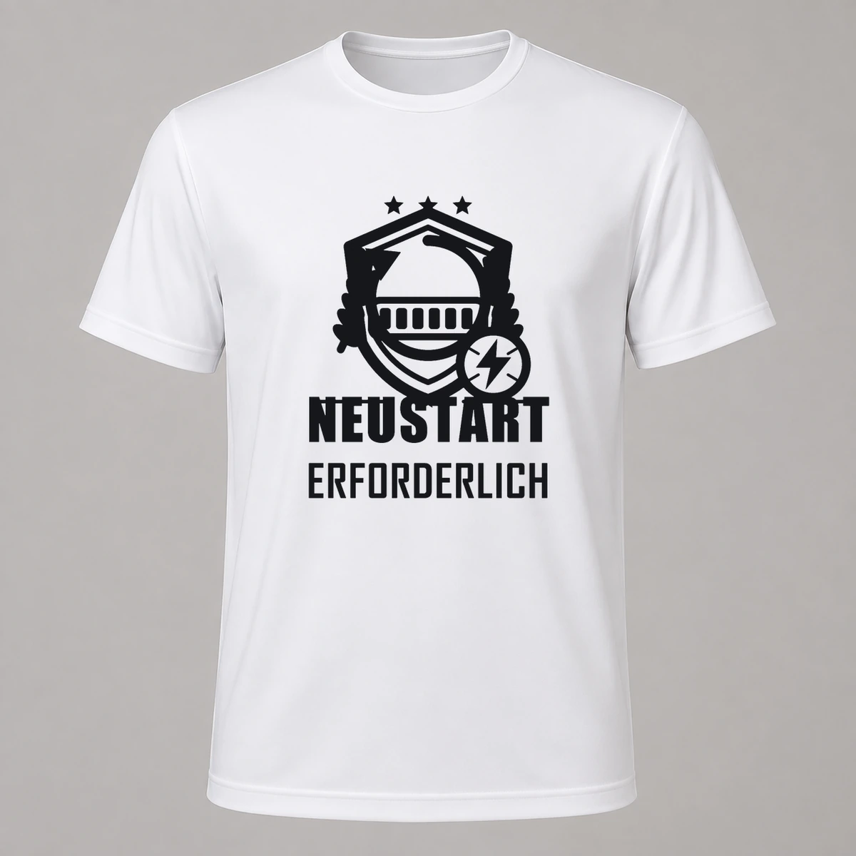 Neustart erforderlich T-Shirt Flexdruck | Marketing-MV