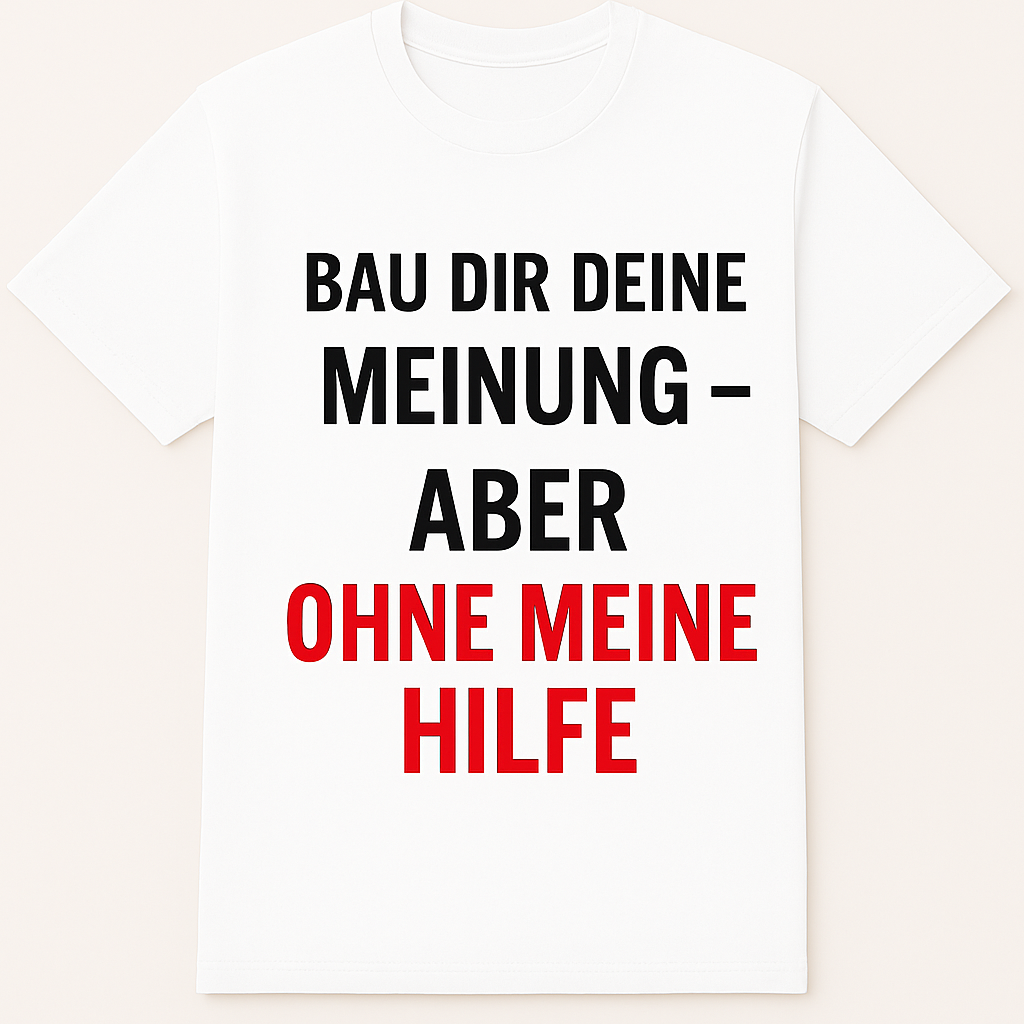 Bau dir deine Meinung – Fun Shirt by Marketing-MV.com
