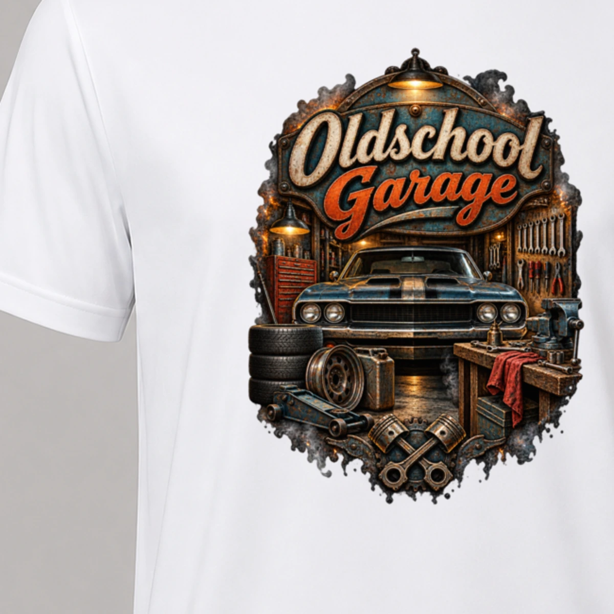 Oldschool Garage T-Shirt Sublimation | Marketing-MV